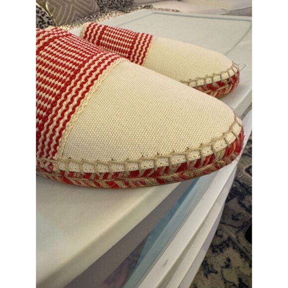 NEW Anthropologie x Maypol Women's Sandals Sz. 9.5 Red & White Espadrilles - Picture 7 of 13